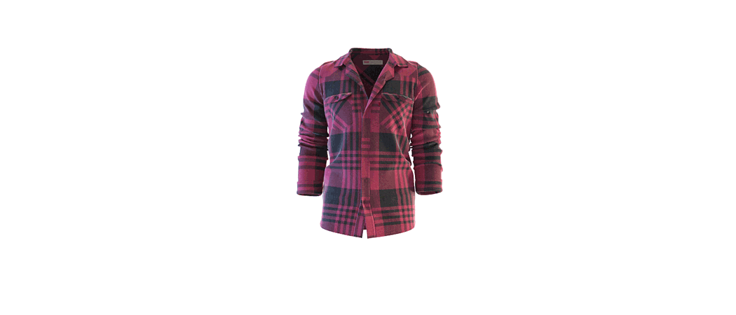 red checkered levi's shirt, 3d, render, turntable