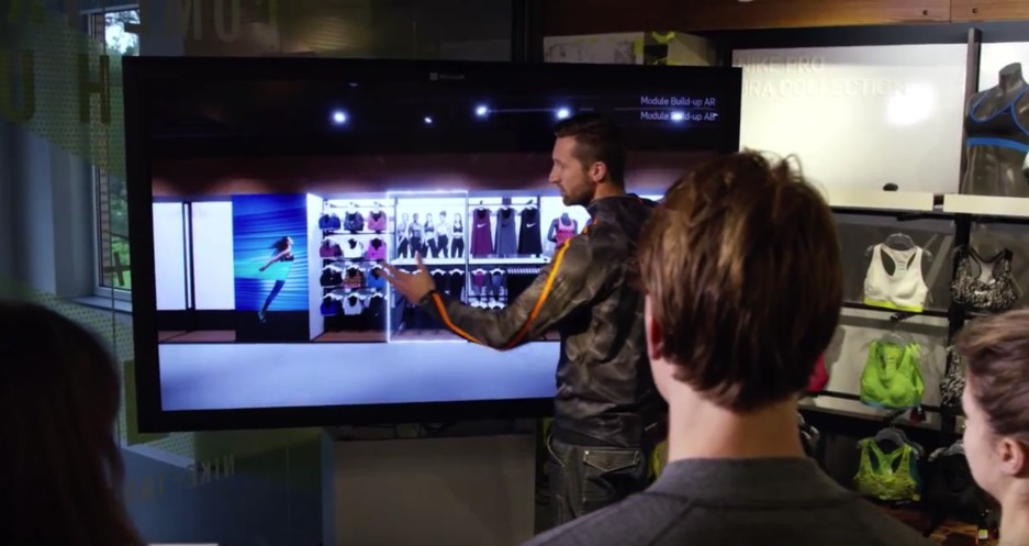 virtual reality, touch screen, nike, store