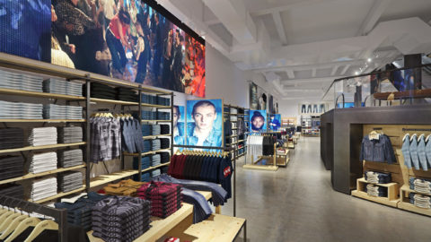 render vs real, Levi's, flagship, store, times square, new york city, interior, render, 3d, pixelpool, CAD