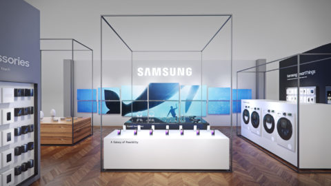 samsung, shop-in-shop, 3D render, visualization, pixelpool