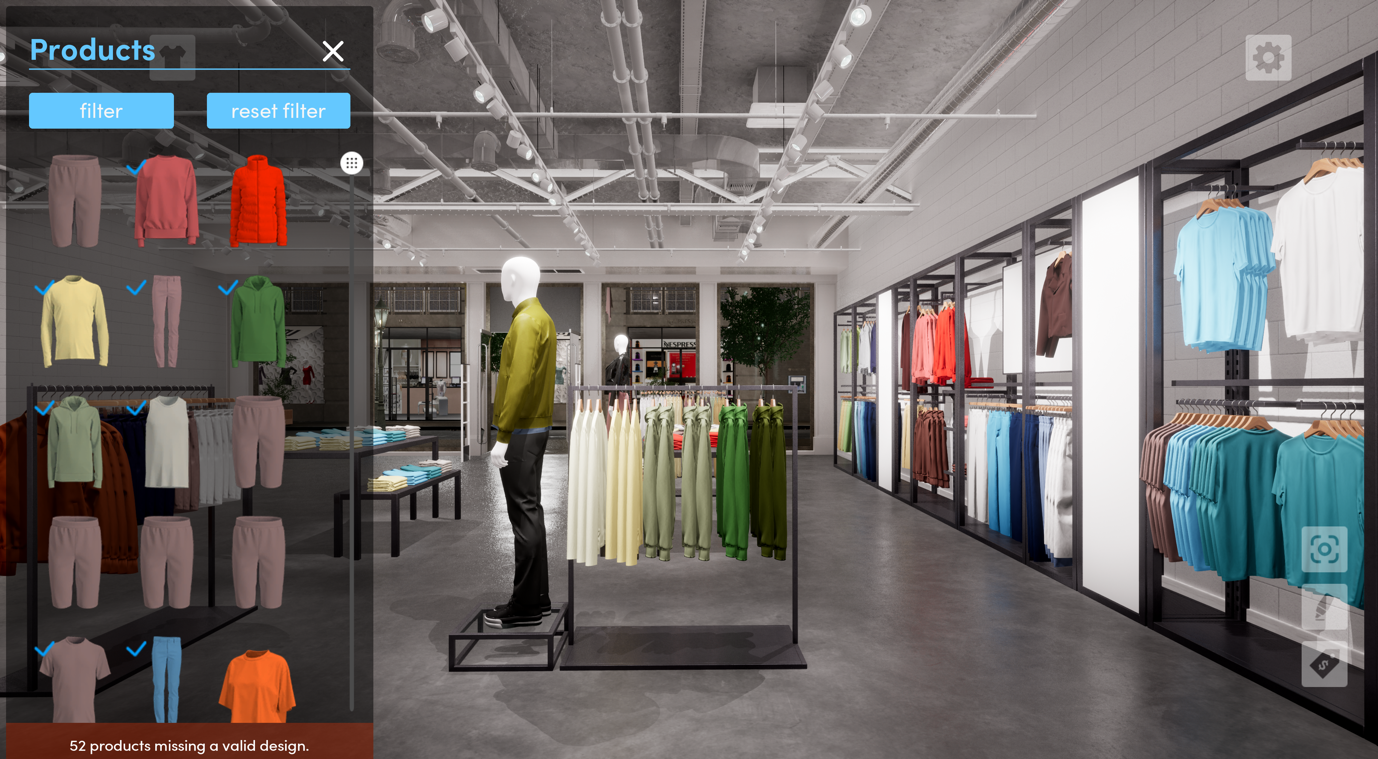 virtual store environment, dtail, 3d, pixelpool